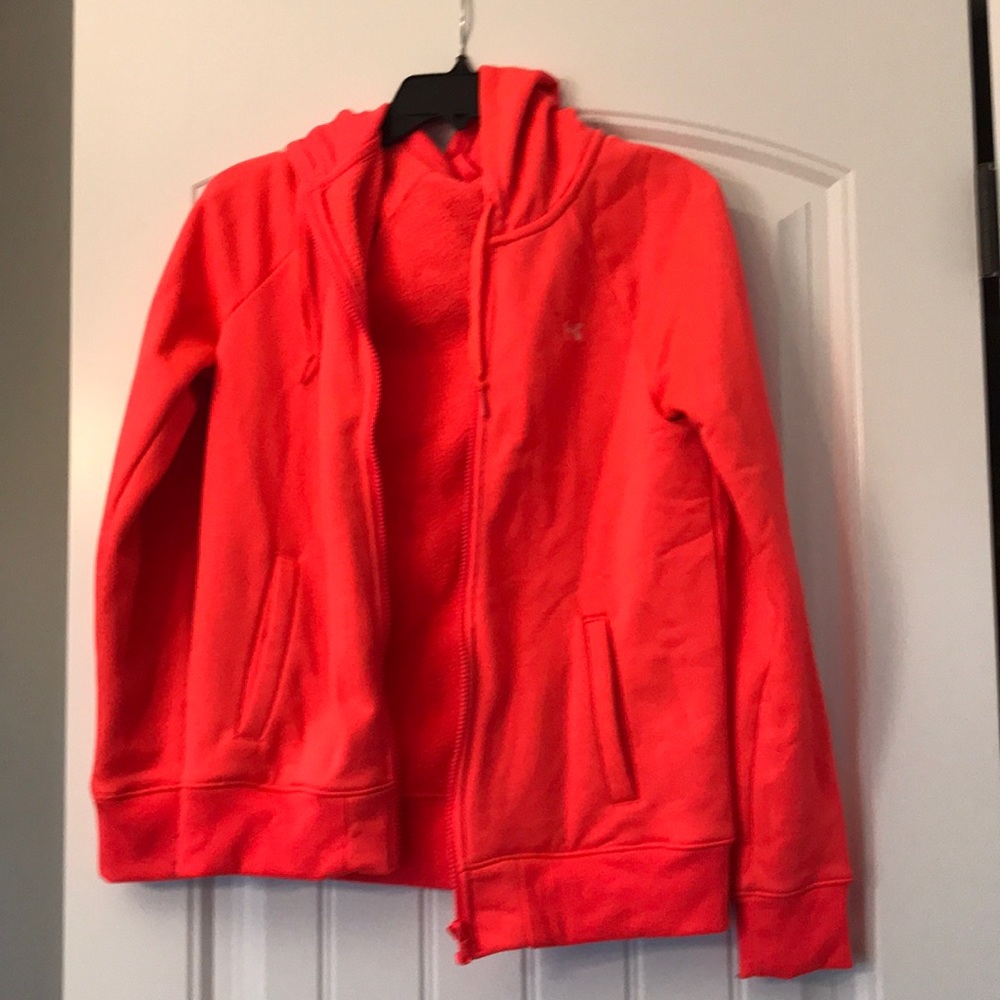 Under armour zip up with hoodie